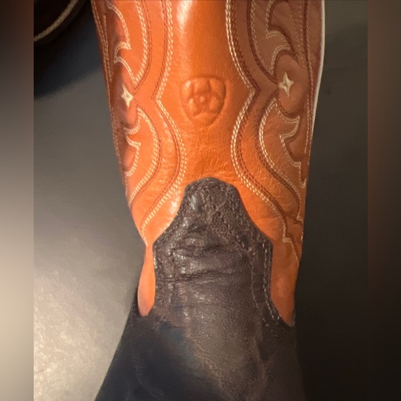 Ariat Leather Quickdraw Square Toe Western Cowboy Boots Brown Size 6 - Picture 6 of 13